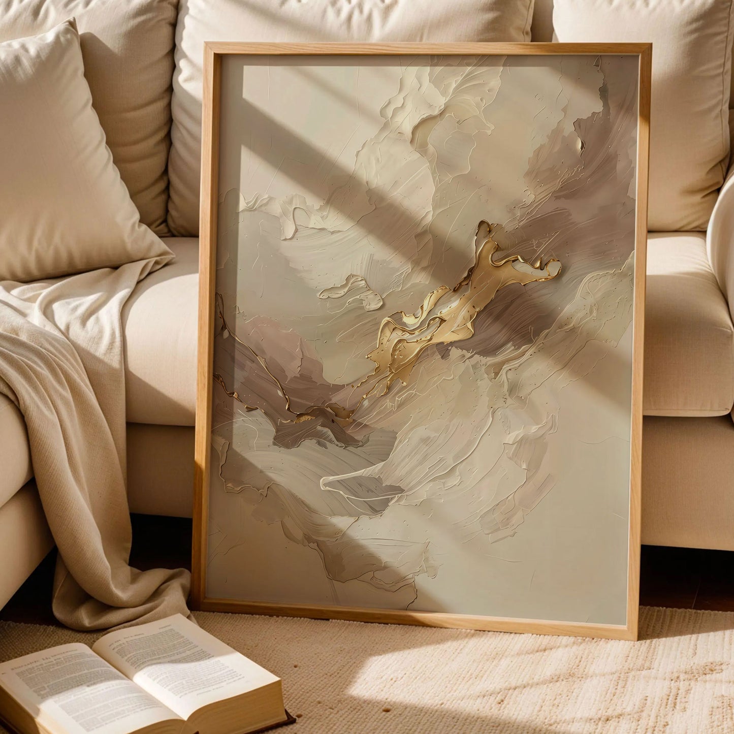 Neutral Beige Textured Wall Art