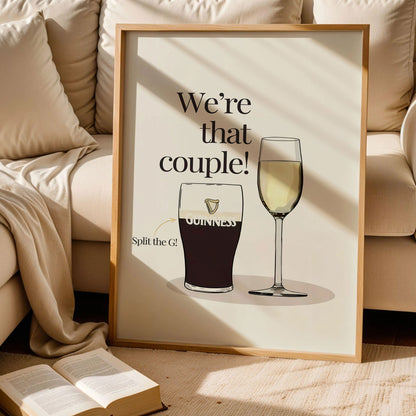 Guinness and Prosecco Couple Print