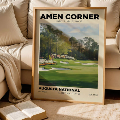 Amen Corner Augusta Golf Club Poster