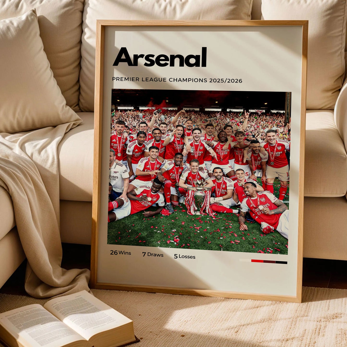 Arsenal 2026 Premier League Champions Poster