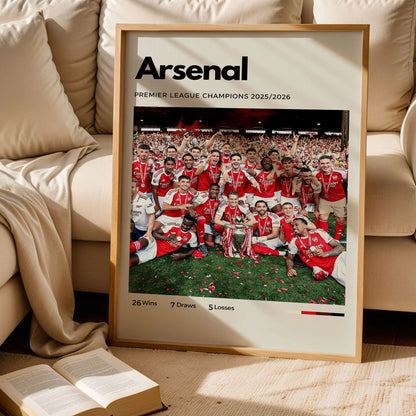 Arsenal 2026 Premier League Champions Poster