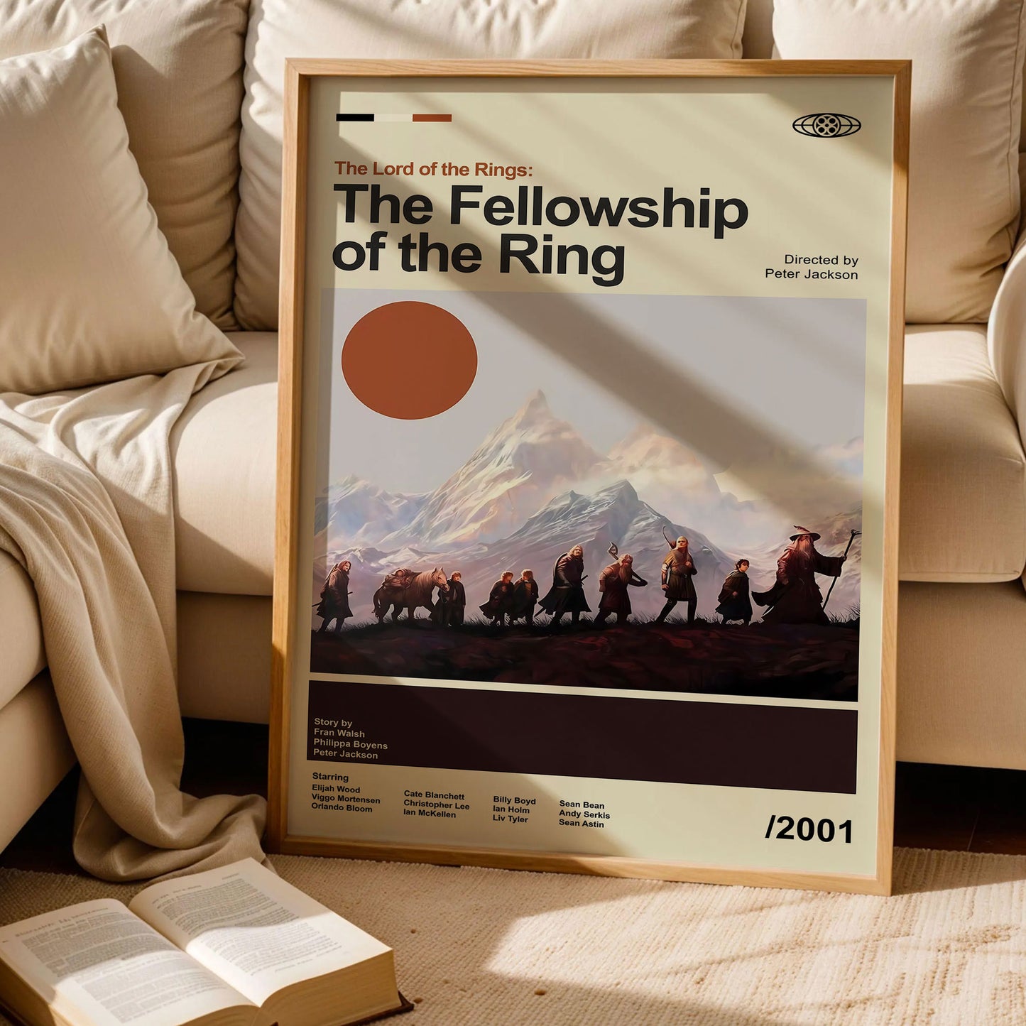Mid Century Modern The Fellowship of the Ring Movie Poster