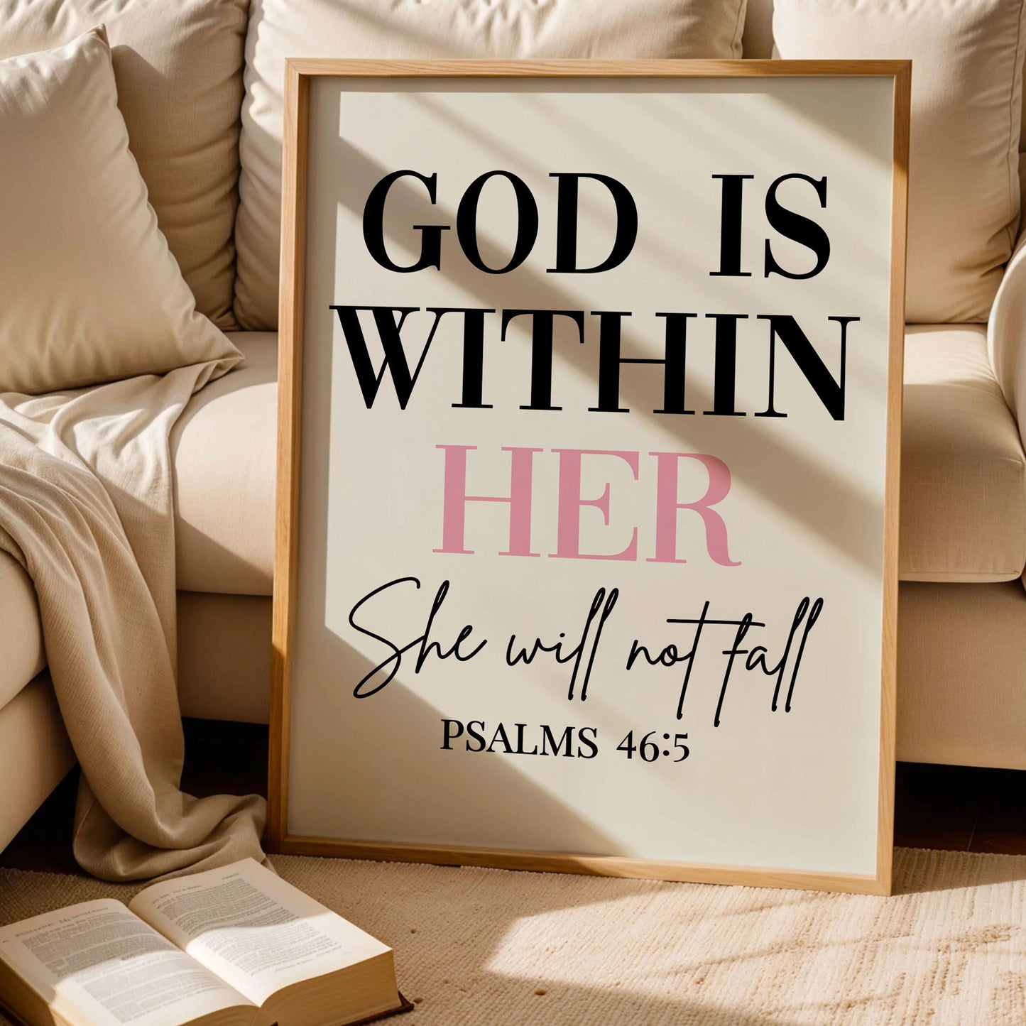 God Is Within Her Quote Poster