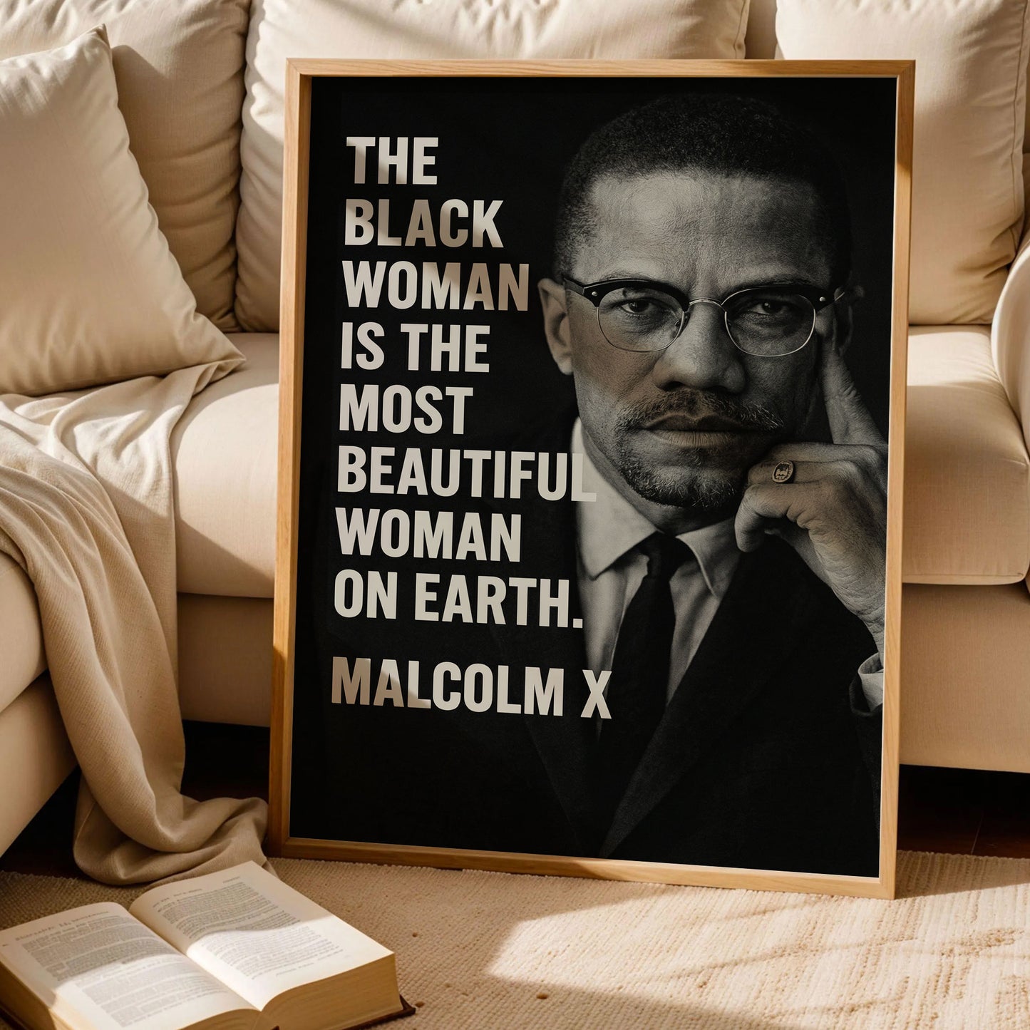 Malcolm X Motivational Quote Poster