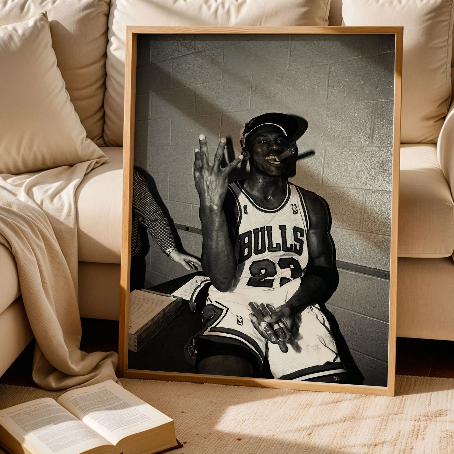 Michael Jordan Finger And Cigare Poster