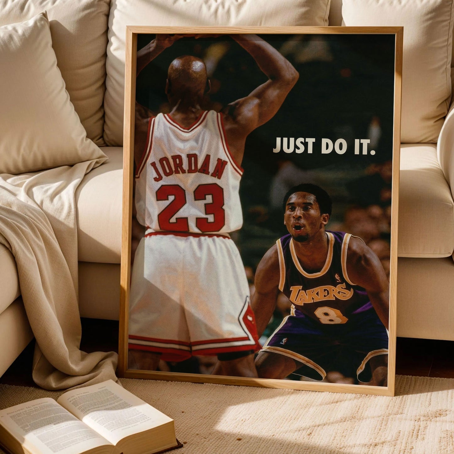 Michael Jordan vs Kobe Bryant Just Do It Poster