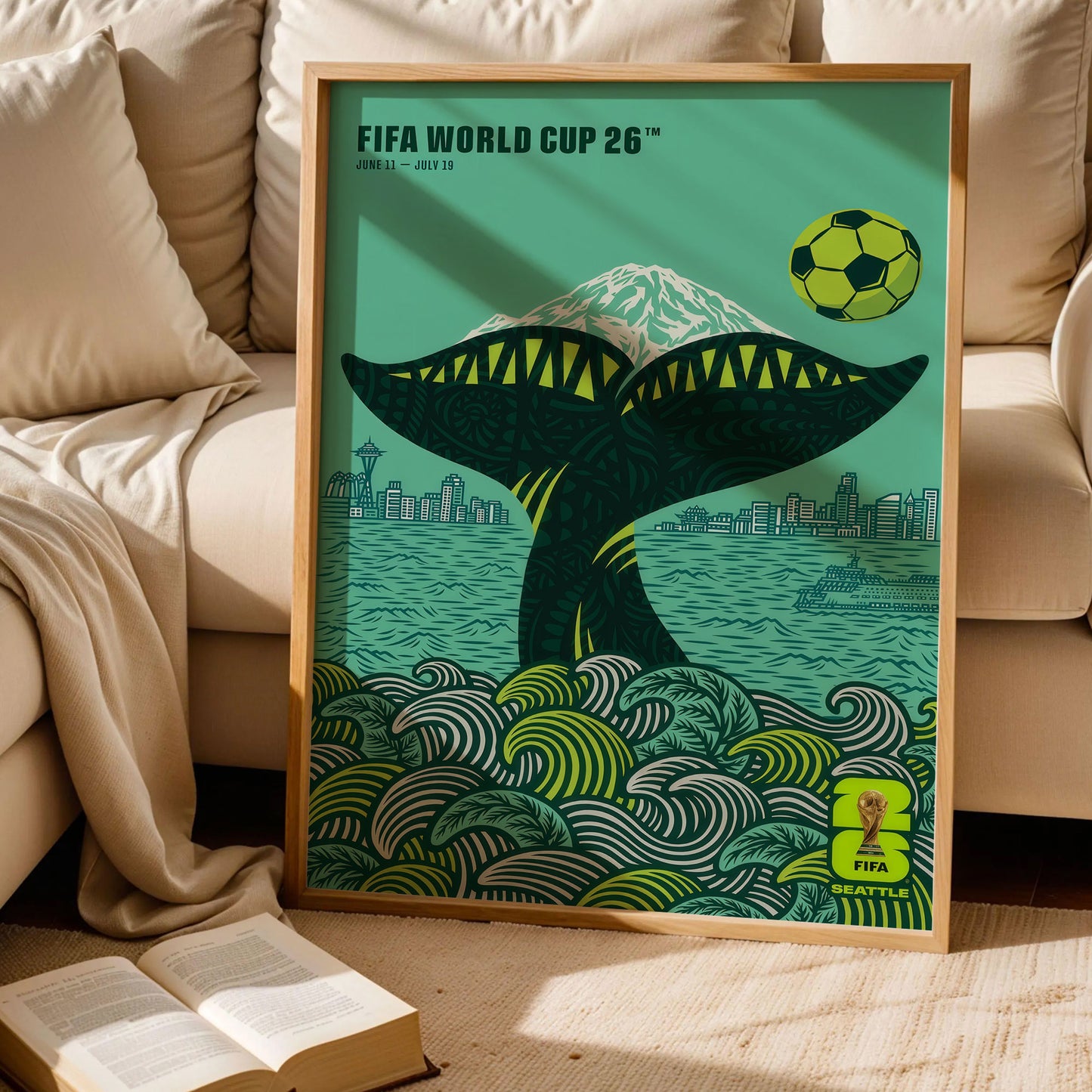 Seattle Host City Football Poster