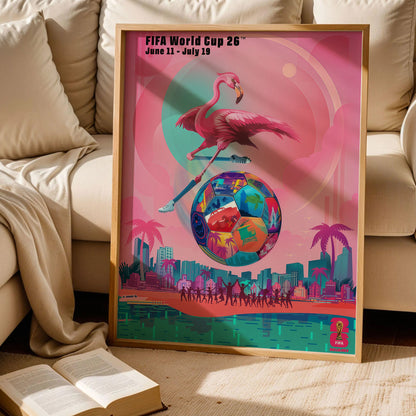 Football Miami Host City Poster