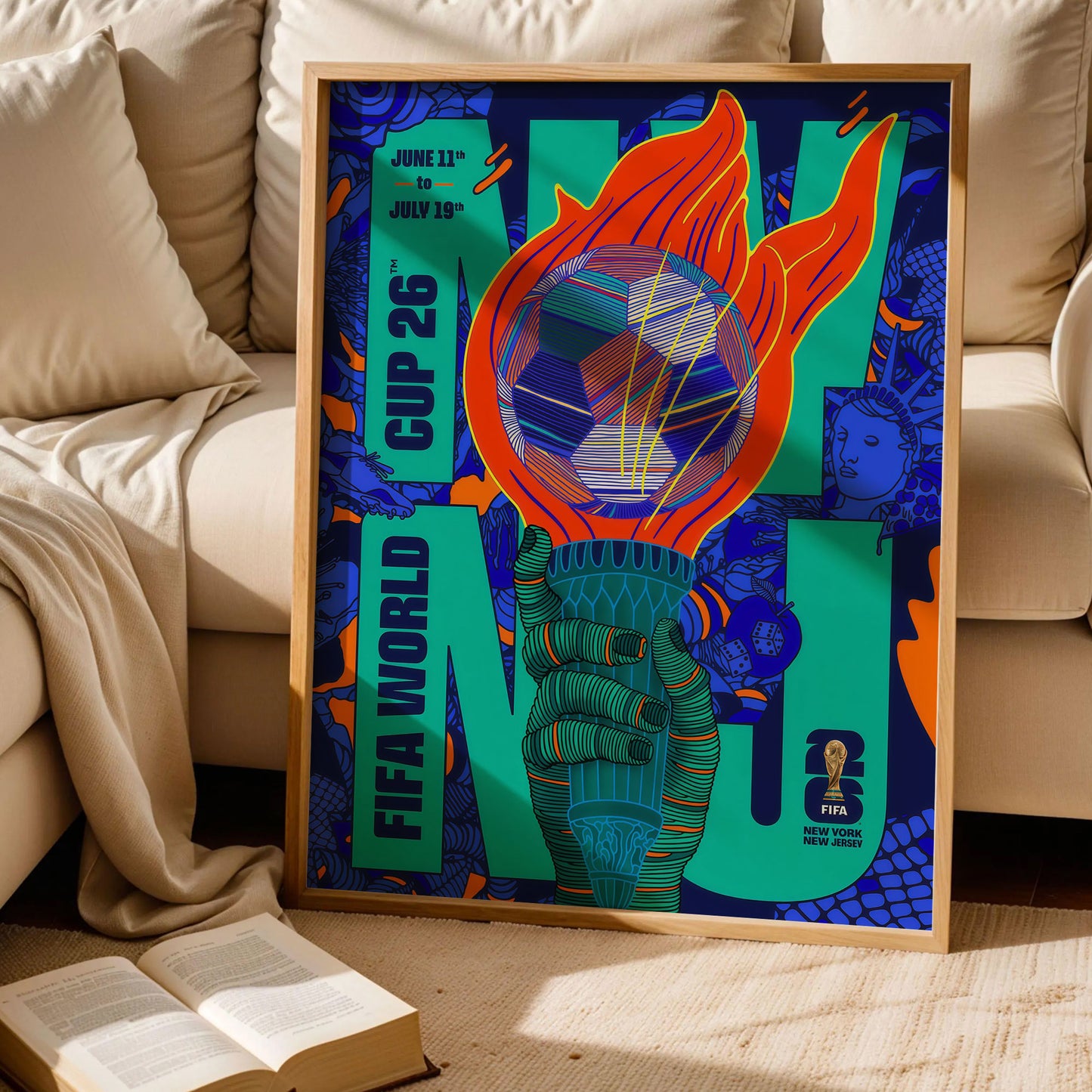 Football New York New Jersey Host City Poster