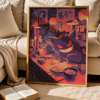 Gengar Ramen Anime Poster