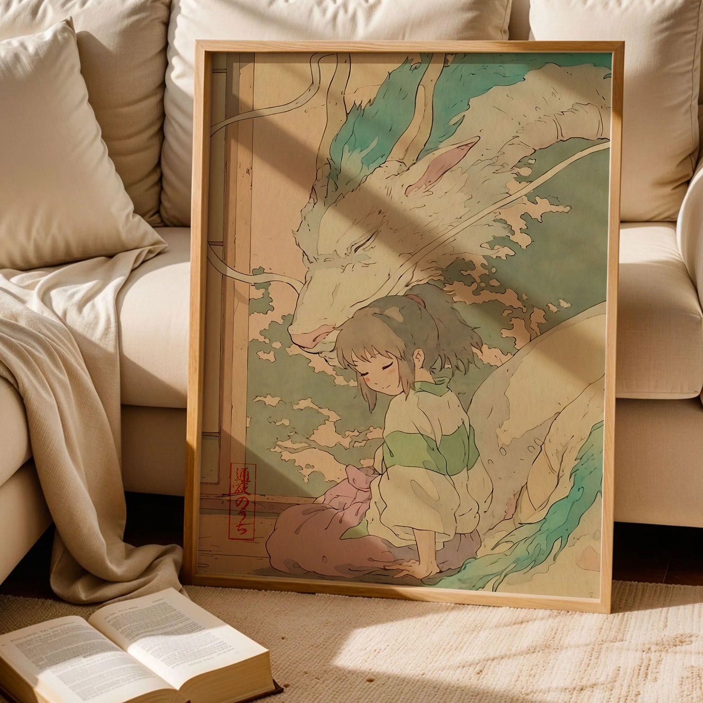 Chihiro Ogino and Haku from Spirited Away Poster