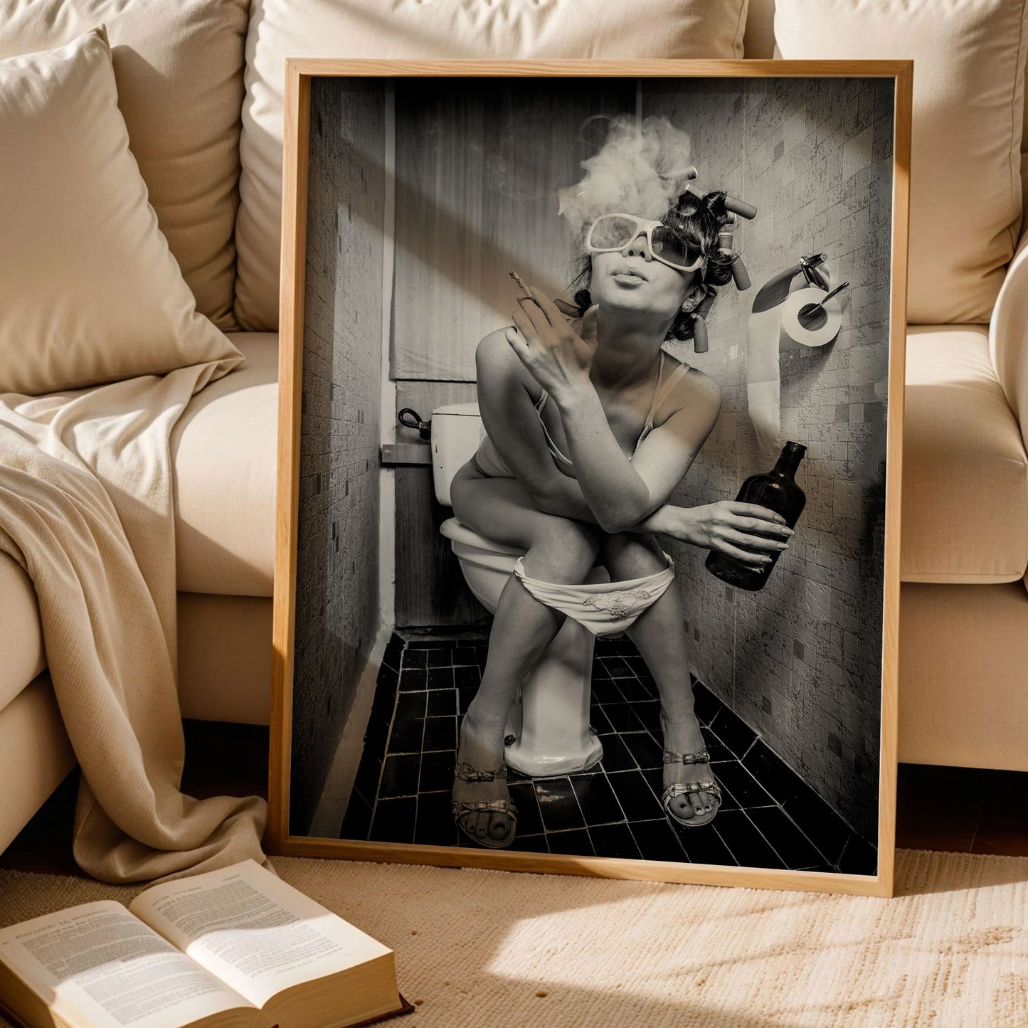 Lady on the Toilet Poster