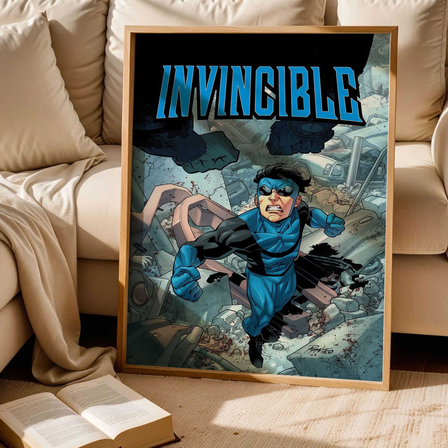 Dark Superhero Invincible Wall Art