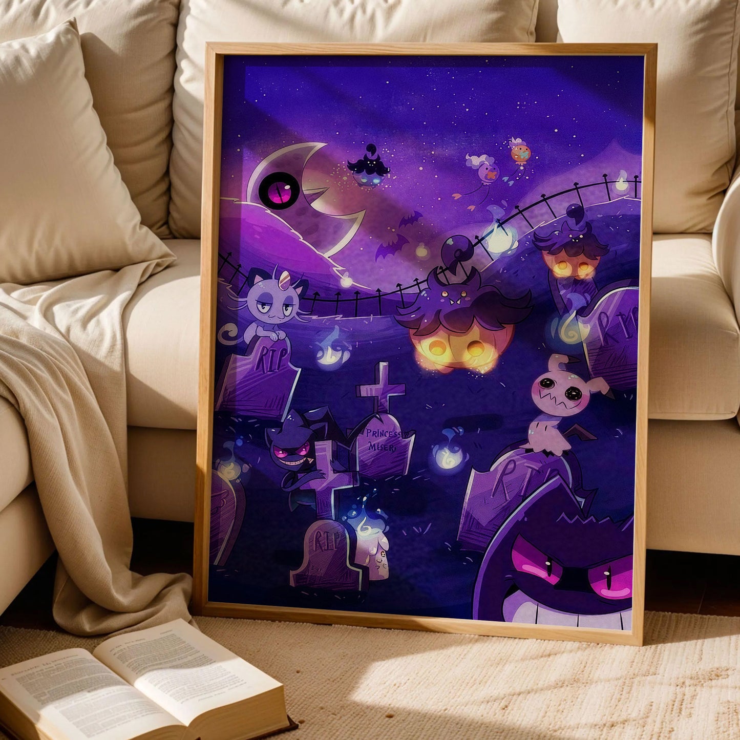Spooky Pokémon Ghost Wall Art