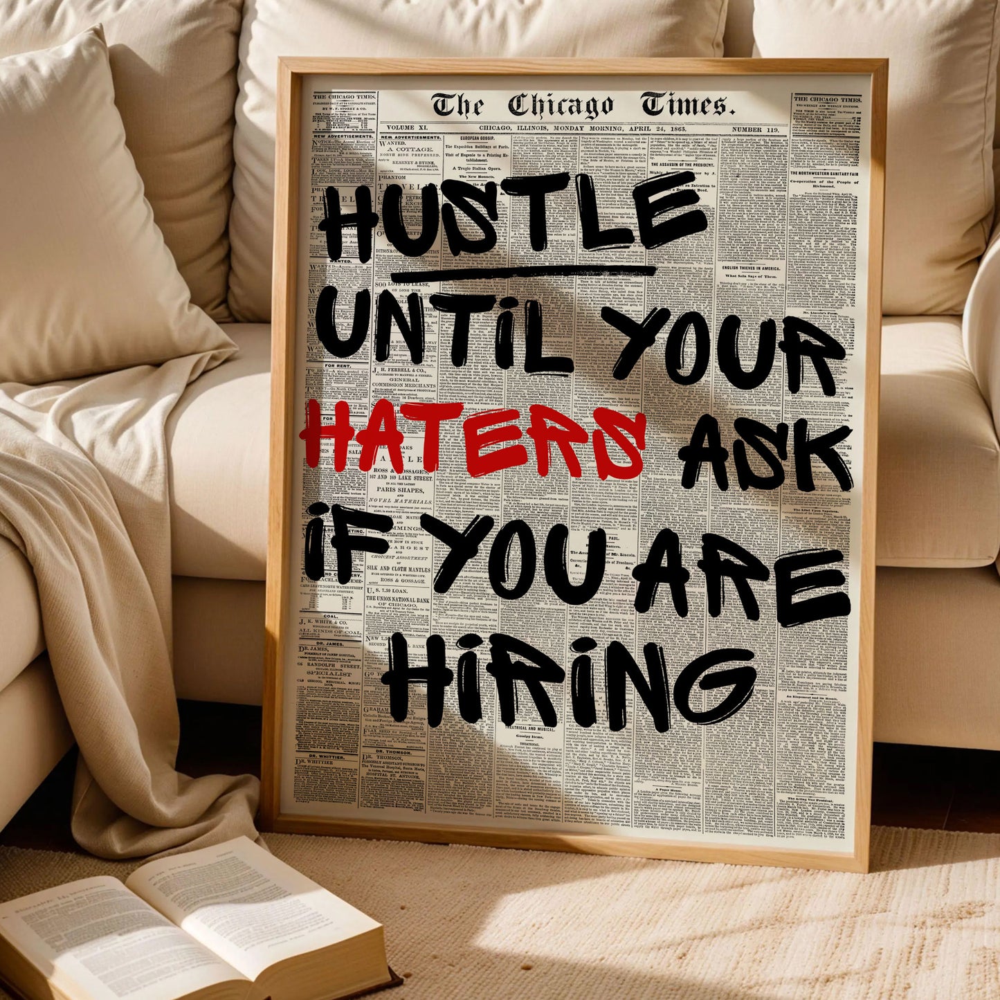 Hustle Until Your Haters Ask If You Are Hiring Poster
