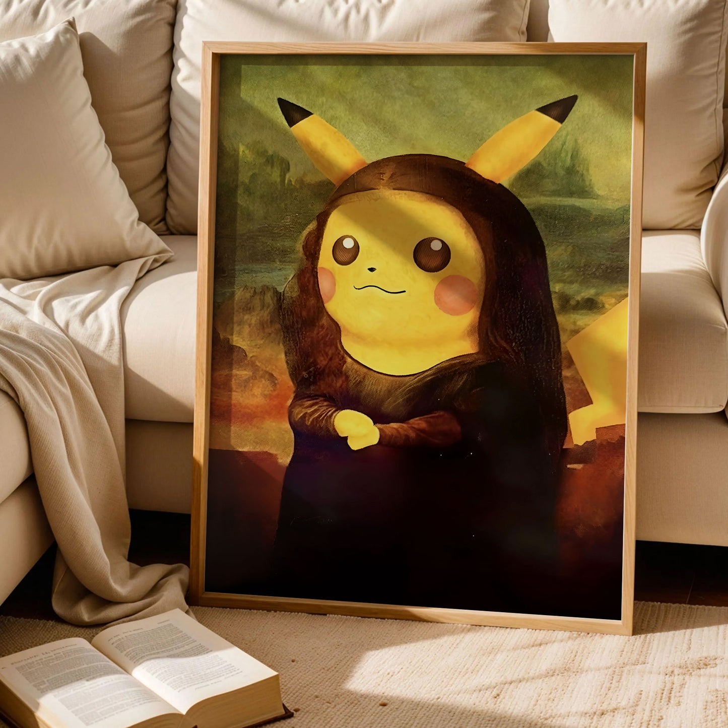 Pikachu Mona Lisa Poster