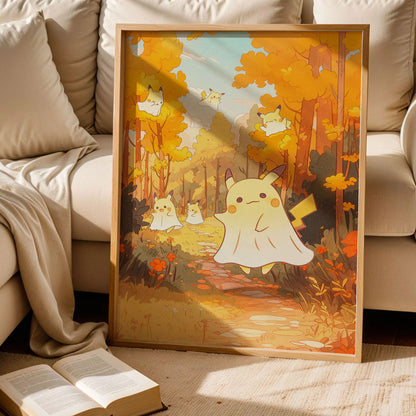 Pikachu Winter Art Print