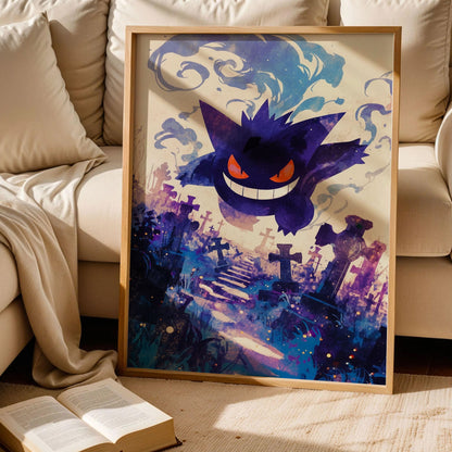 Gengar Pokémon Japanese Style Wall Art