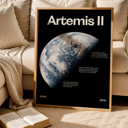 Artemis II Earth Poster