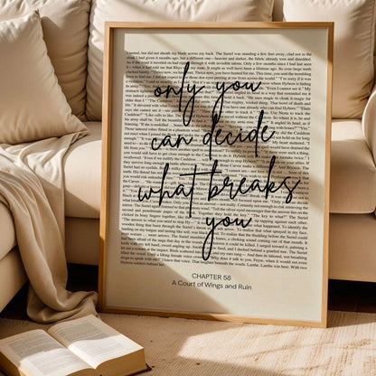 Only You Can Decide Bookish Wall Art
