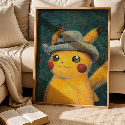 Pikachu Van Gogh Style Print