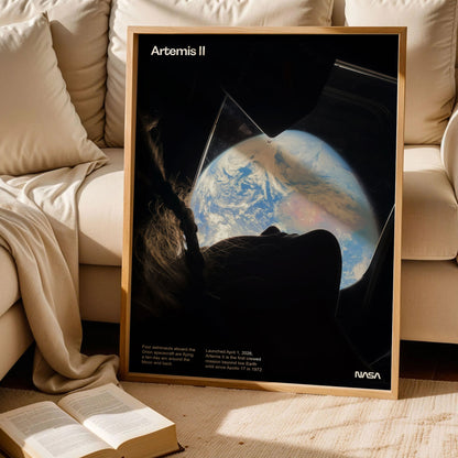 Spaceship Earth, Artemis II NASA Mission Poster
