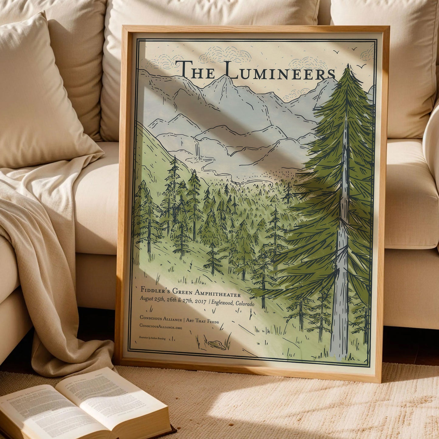 Pine Tree Landscape Poster