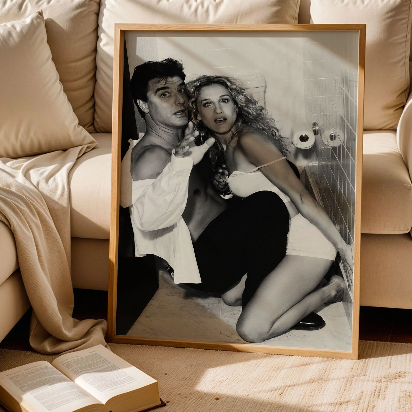Carrie and Mr Big Bathroom Wall Art