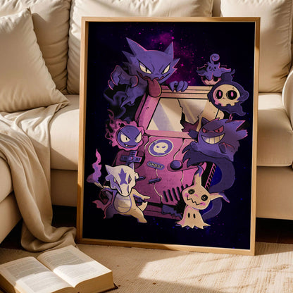 Gengar, Mimikyu, Haunter, Gastly Poster