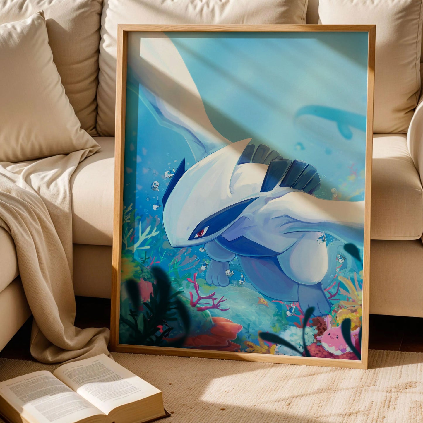 Pokémon Lugia Swimming Underwater Art
