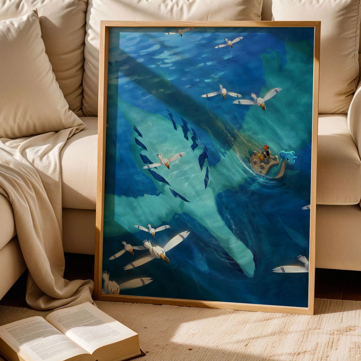 Lugia Ocean Birds Eye View Poster