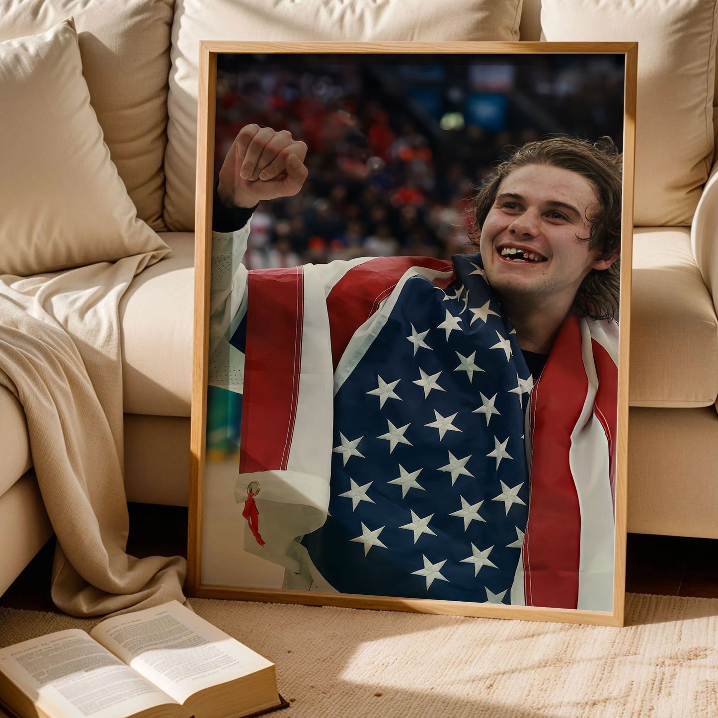 Jack Hughes Gold Medal OT Winner Poster