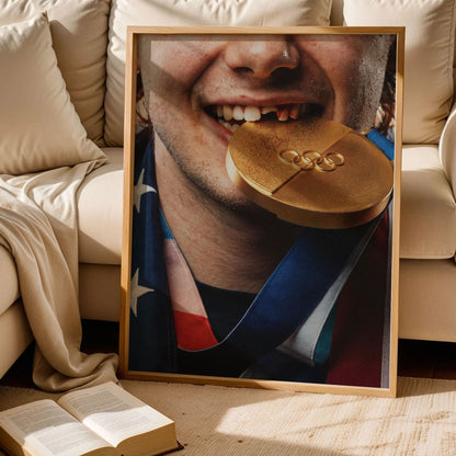 Jack Hughes Gold Medal Goal Print