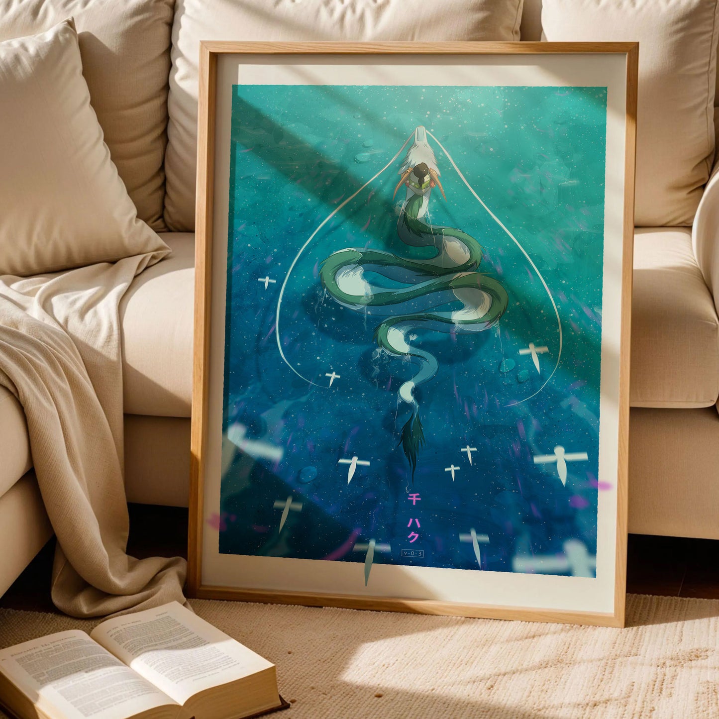 Chihiro, Haku Dragon Spirited Away Art Print