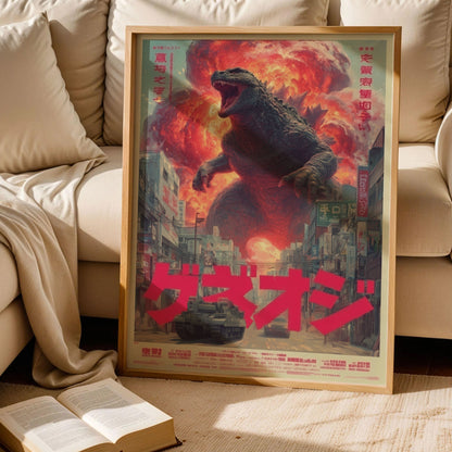 Godzilla Japanese Monster Art Print