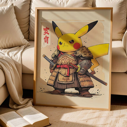 Pikachu Samurai Poster