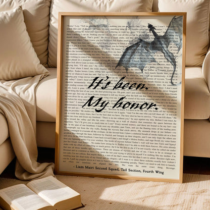 Fourth Wing Quote Wall Art