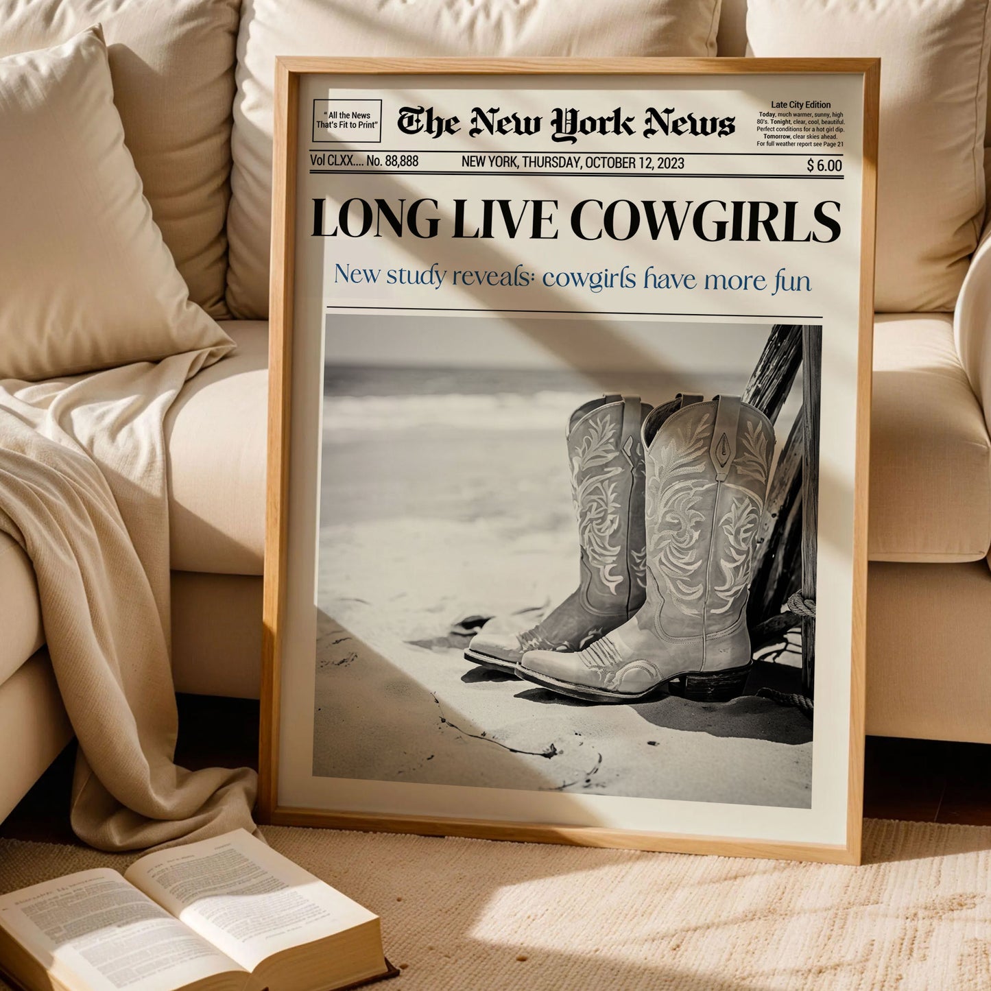 Long Live Cowgirls Newspaper Poster