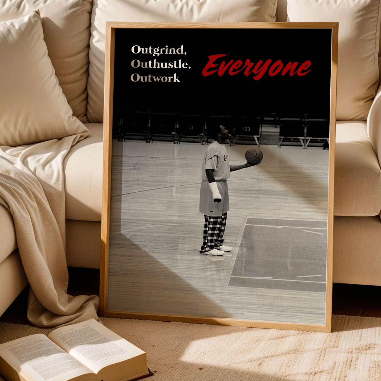 Kobe Bryant Outwork Everyone Poster