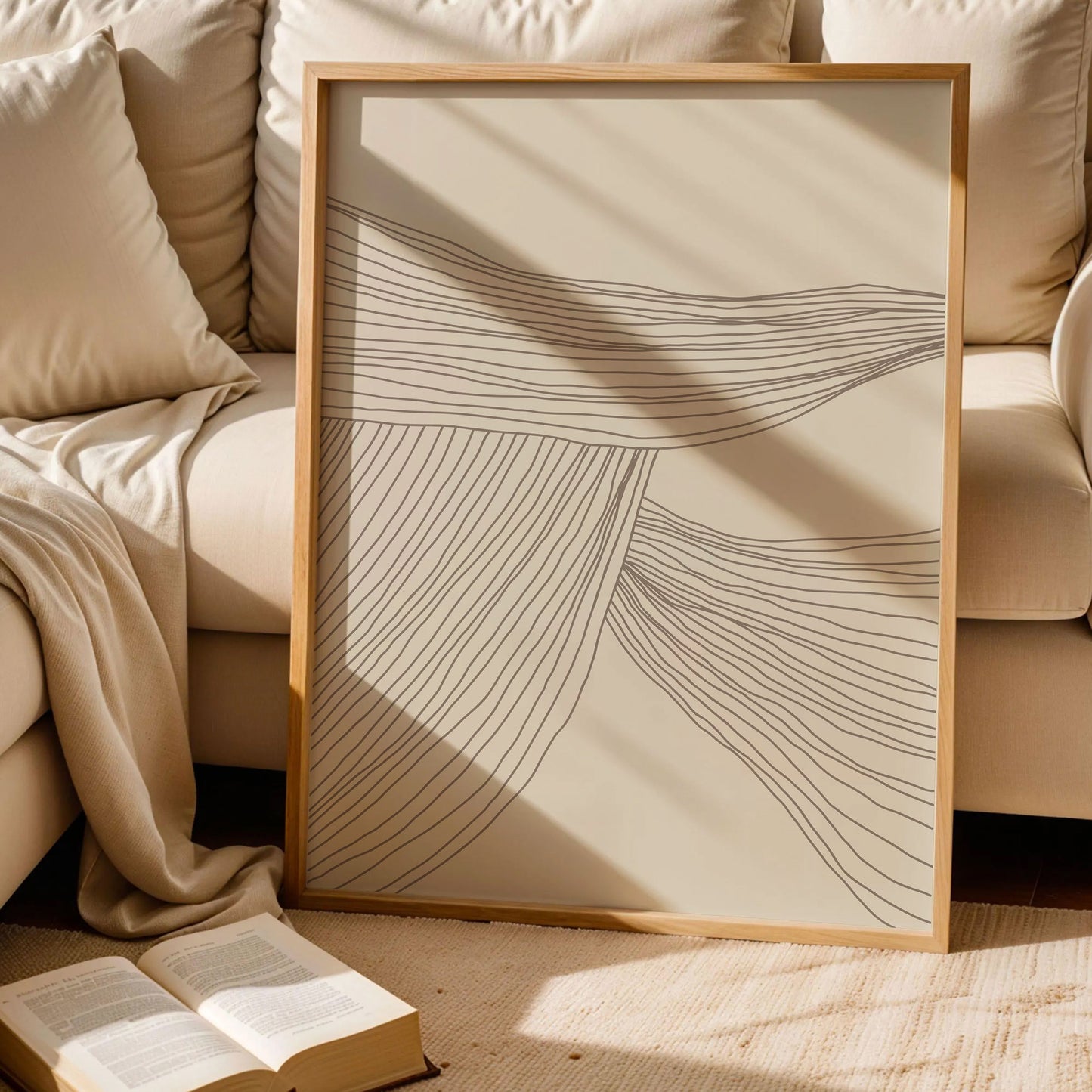 Beige Lines I Poster