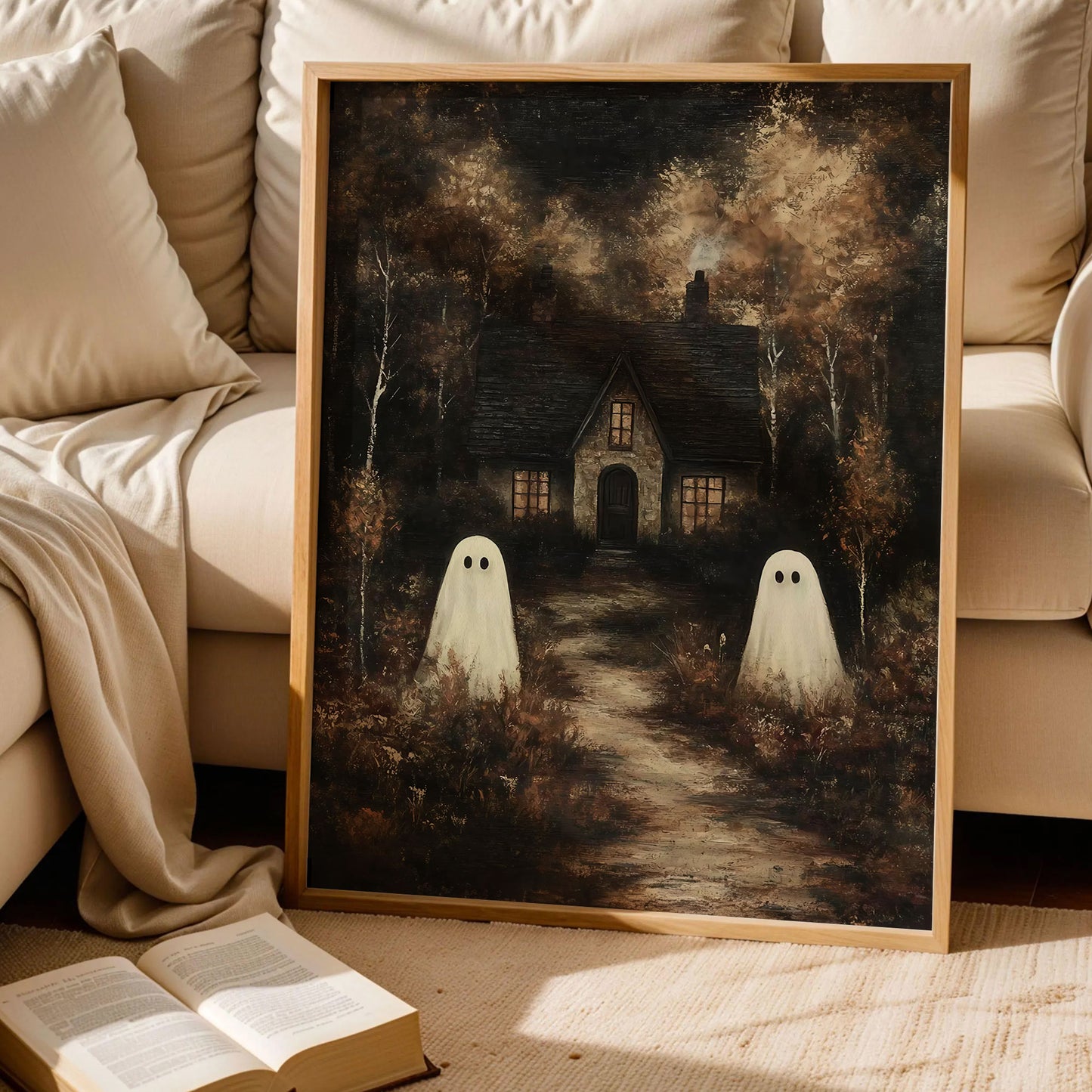 Ghosts in Dark Forest Gothic Print
