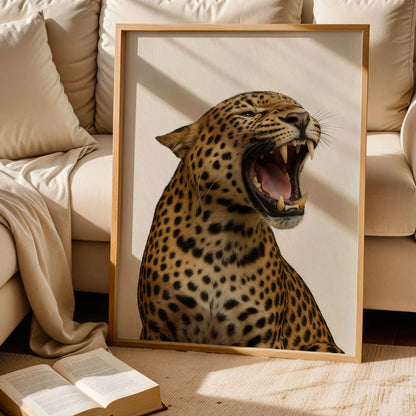 Leopard Roar Fashion Stylish Wall Art