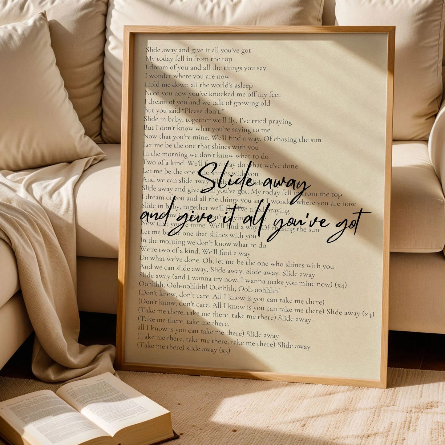 Slide Away Lyrics Print