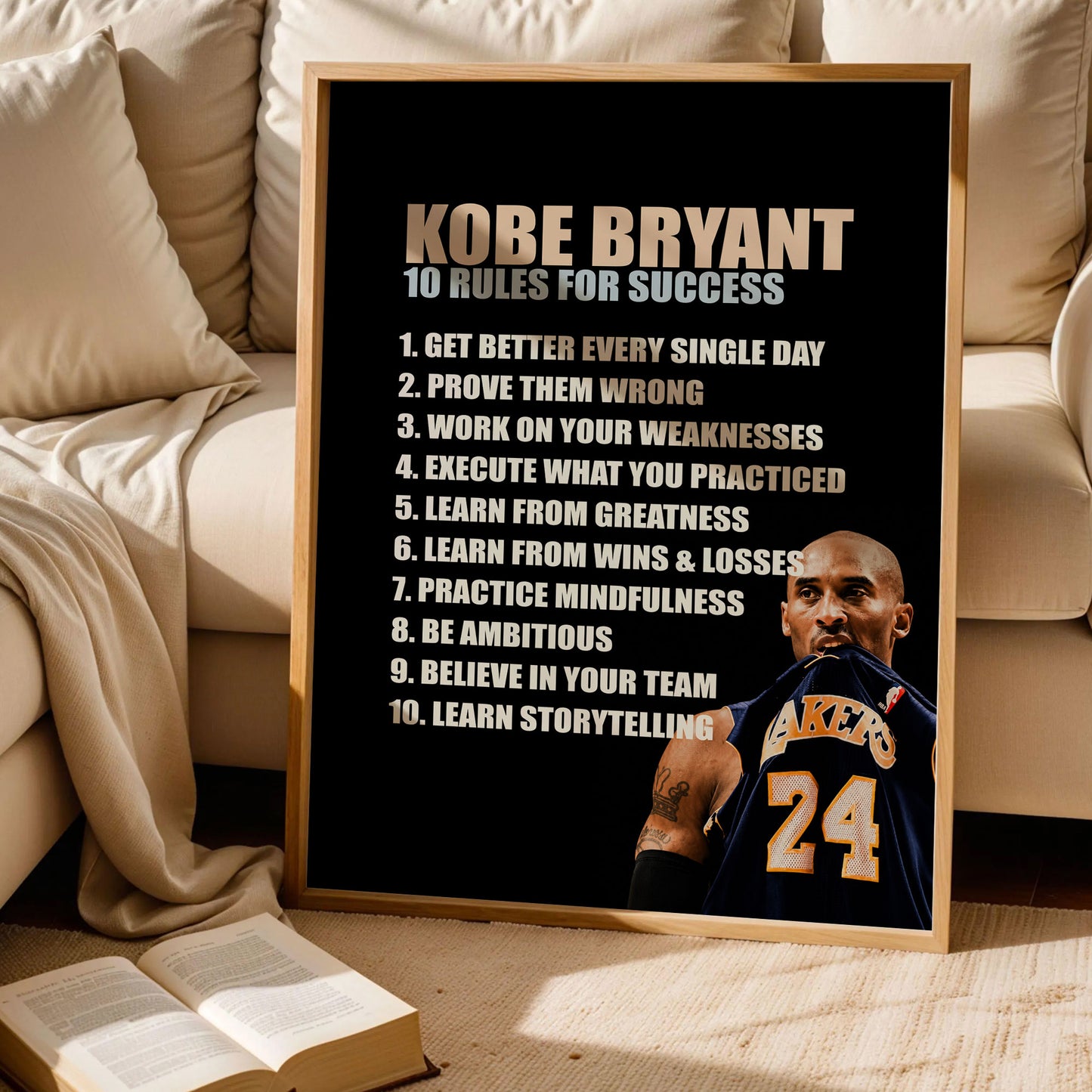 Kobe Bryant 10 Rules for Success Poster