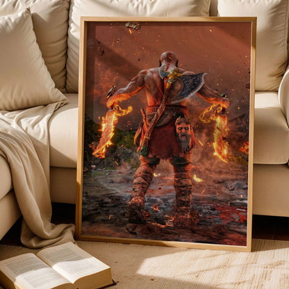 Kratos God of War Poster