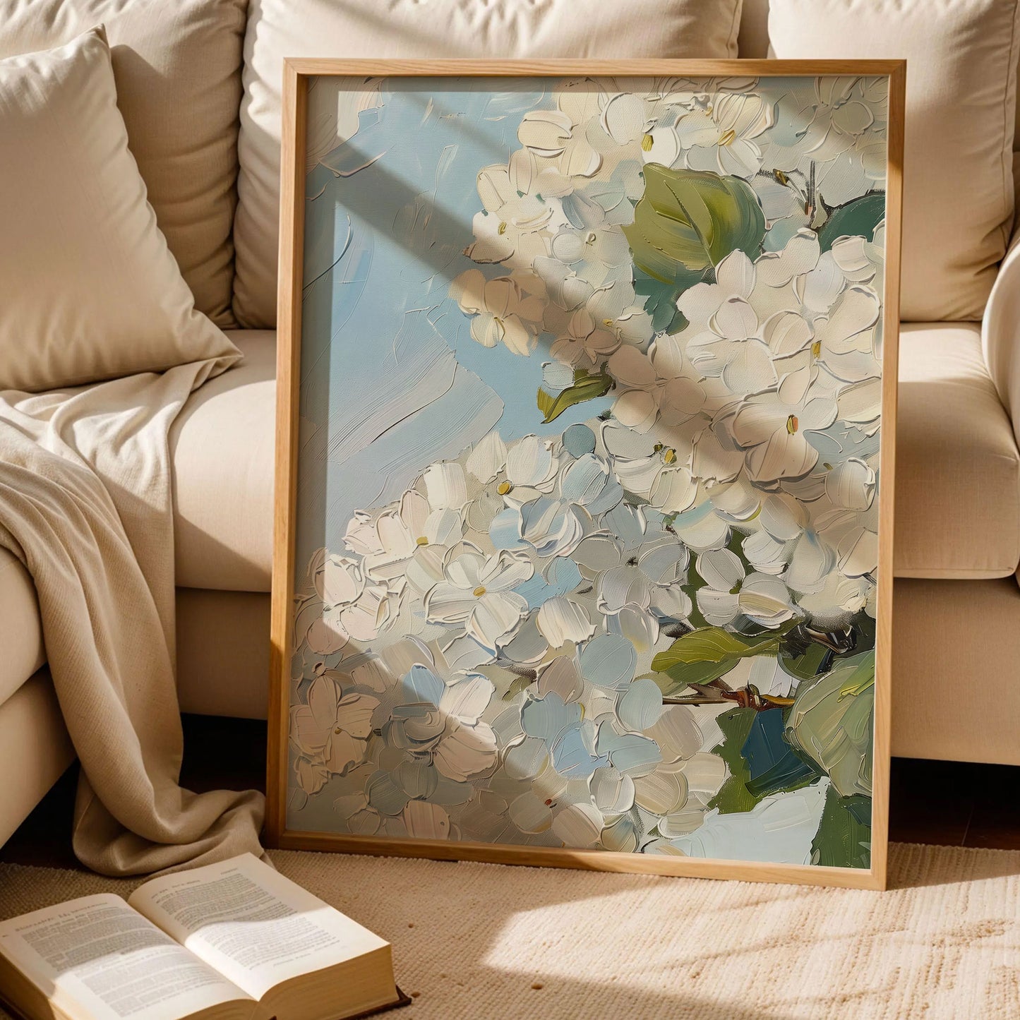 Blue Hydrangeas Floral Print