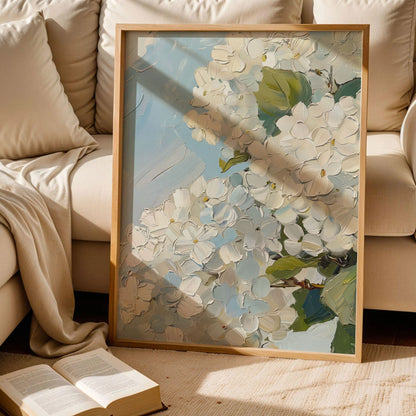 Blue Hydrangeas Floral Print