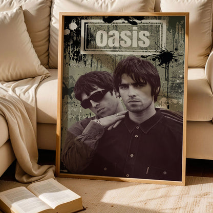 Oasis Liam and Noel Gallagher Poster