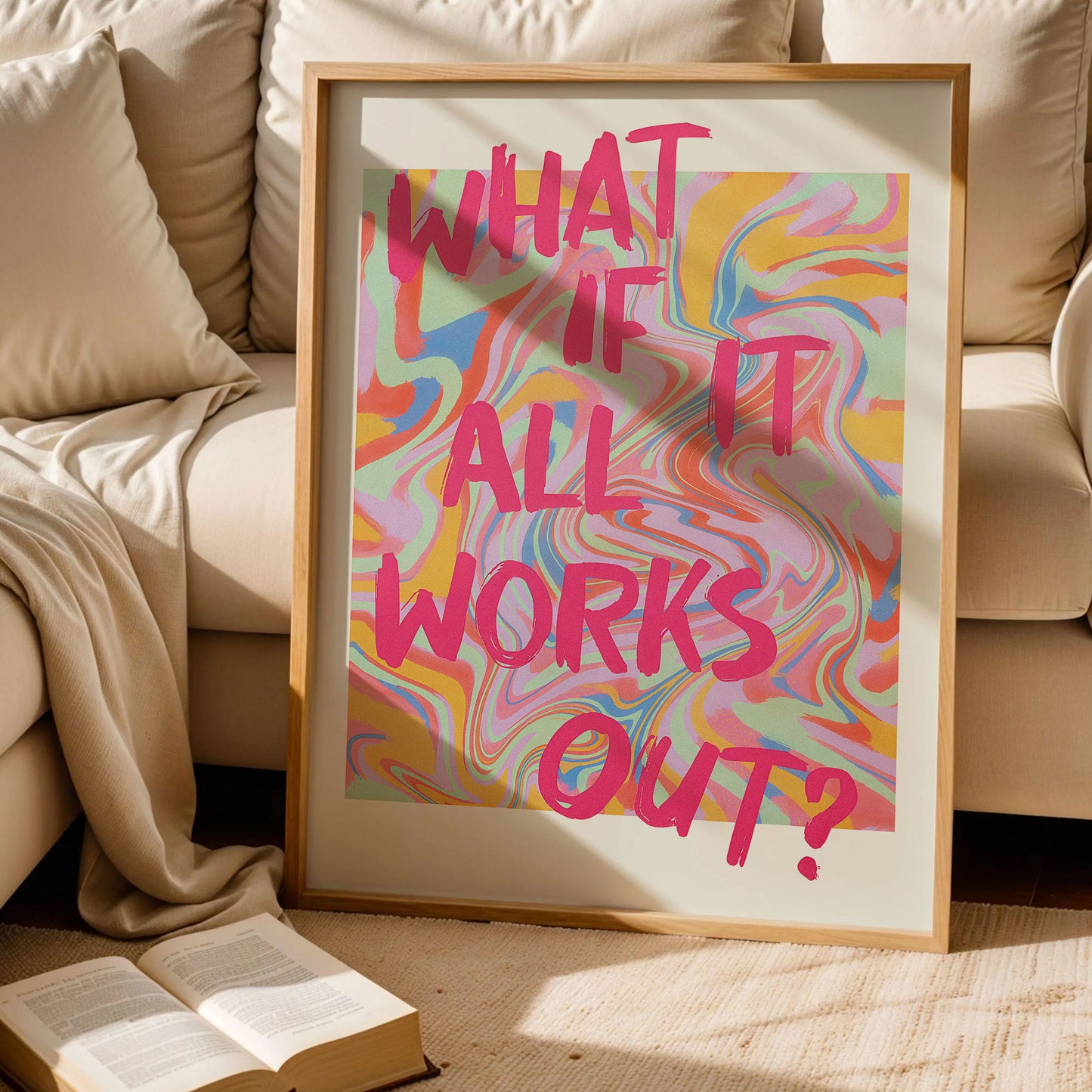 Retro What If It All Works Out Newspaper Poster