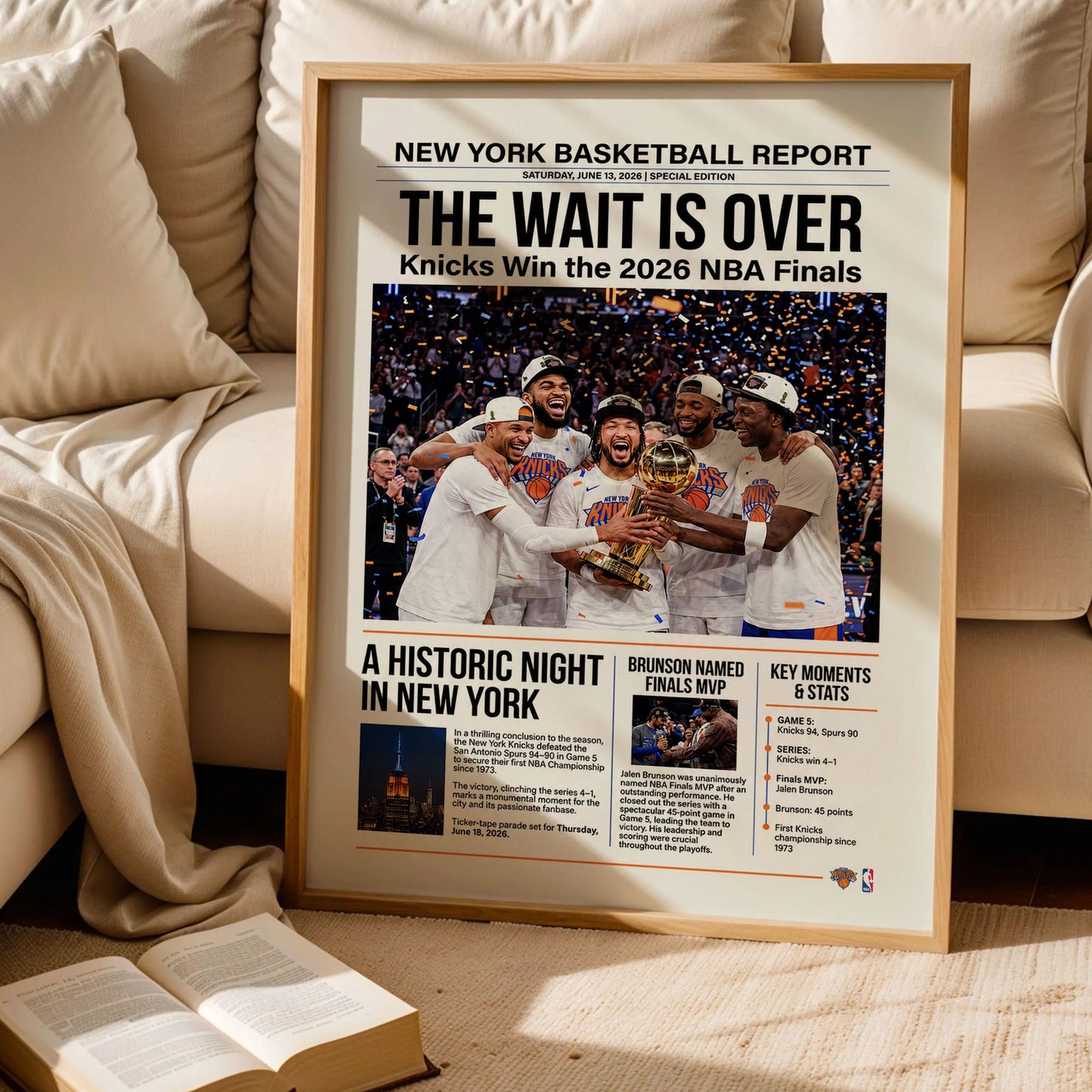 Knicks Championship Banners Poster